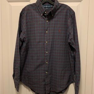 Ralph Lauren Men’s L/S Classic Fit Plaid Button Down, Size Extra Large